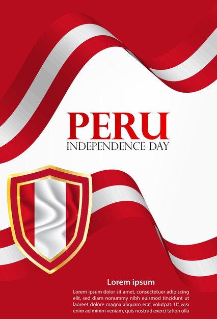 Plantilla del día de la independencia de perú