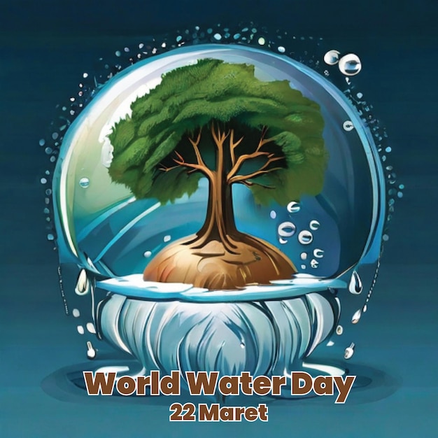 Vector plantilla para el día mundial del agua