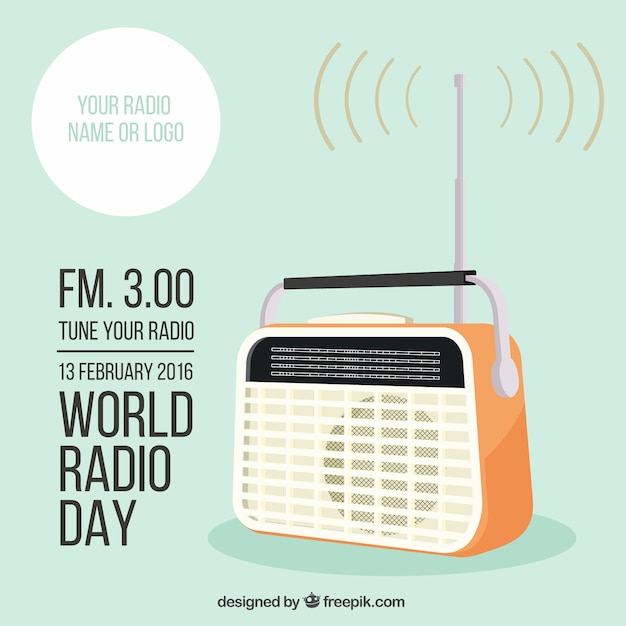 Vector plantilla del día mundial de la radio