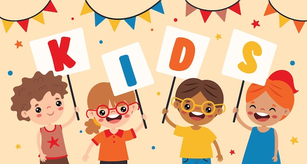 Plantilla para el día del niño feliz