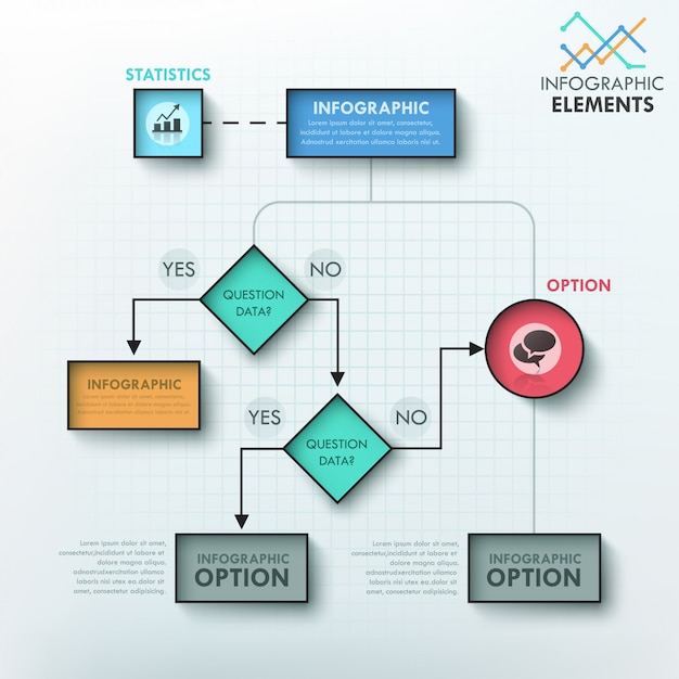 Vector plantilla de diagrama de infografía moderna