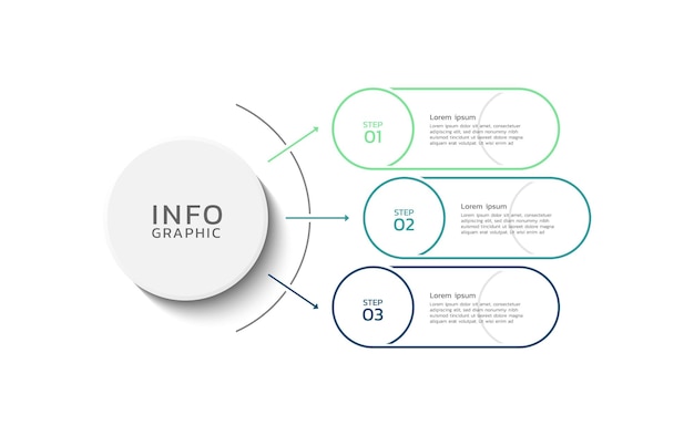 plantilla de diagrama de negocio e ilustración vectorial