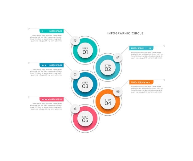 plantilla de diagrama de negocio e ilustración vectorial