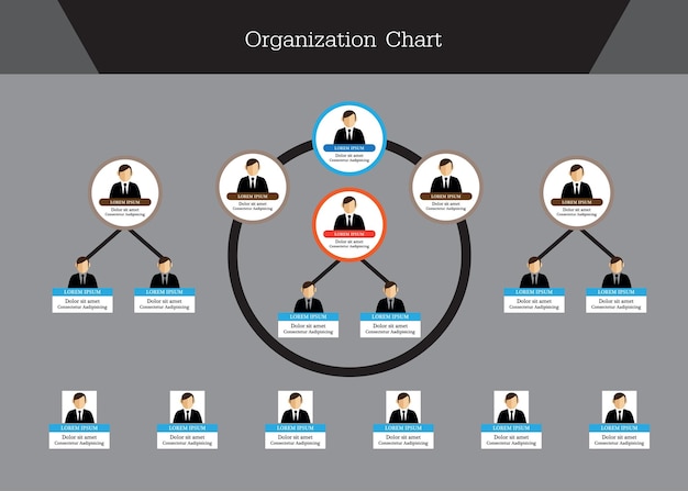 plantilla de diagrama de la organización