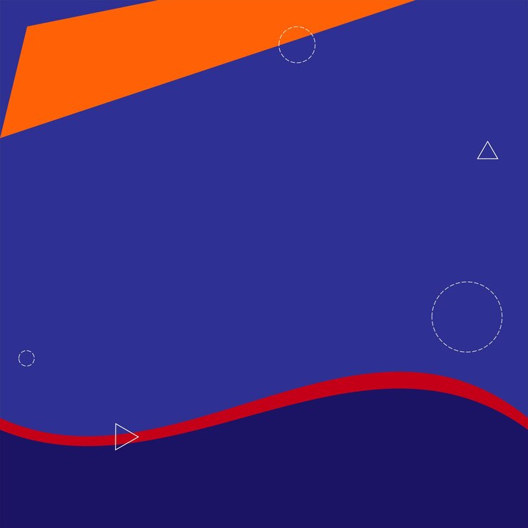 Plantilla de diapositiva de banner de fondo azul naranja