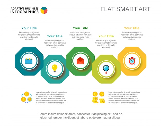 Plantilla de diapositiva de gráfico de proceso empresarial