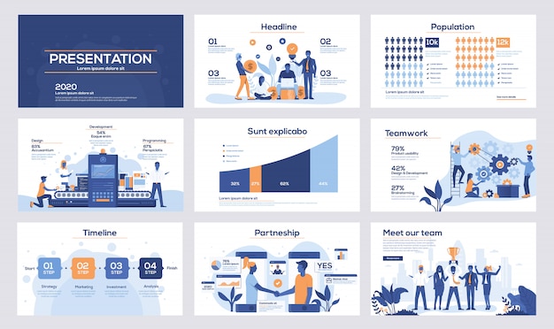 Vector plantilla de diapositiva de infografía