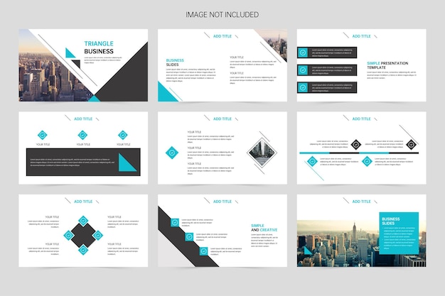 Plantilla de diapositiva de presentación de negocios geométricos de triángulo minimalista