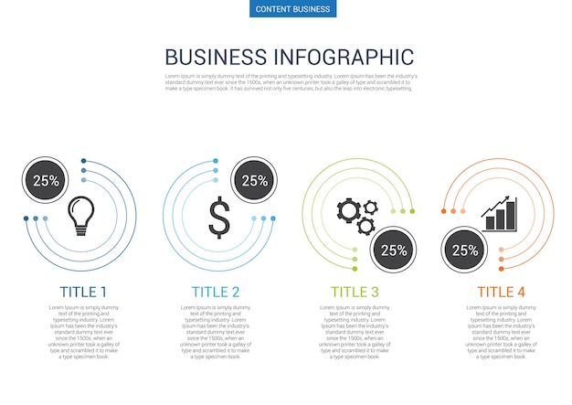 Plantilla de diapositiva de presentación de negocios de infografía
