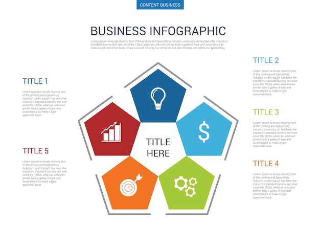 Plantilla de diapositiva de presentación de negocios de infograhpic