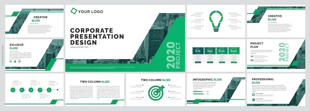 Plantilla de diapositivas creativas corporativas