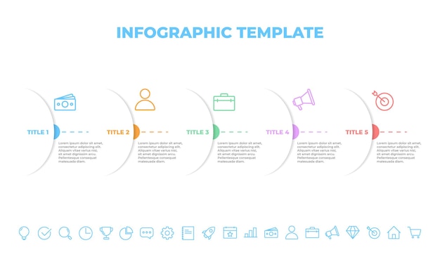 Plantilla de diapositivas de presentación de infografías de negocios