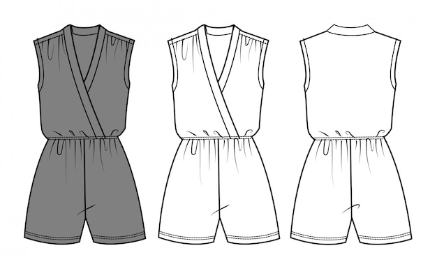 Plantilla de dibujo plano de moda mono