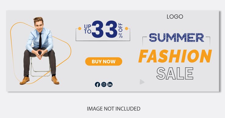 plantilla digital de venta de banners de moda vectorial