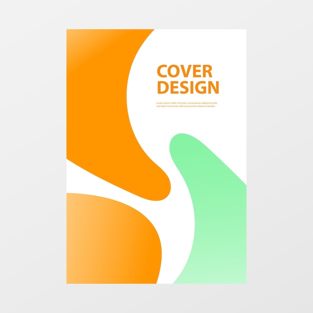 Plantilla dinámica de diseño de portada o cartel divertida y abstracta