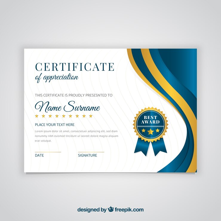Vector plantilla de diploma elegante