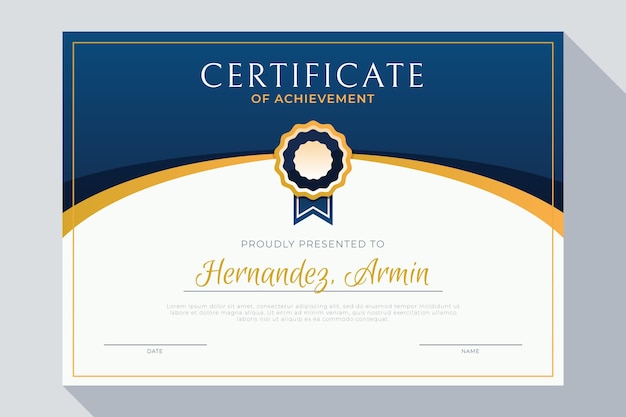 Plantilla de diploma elegante