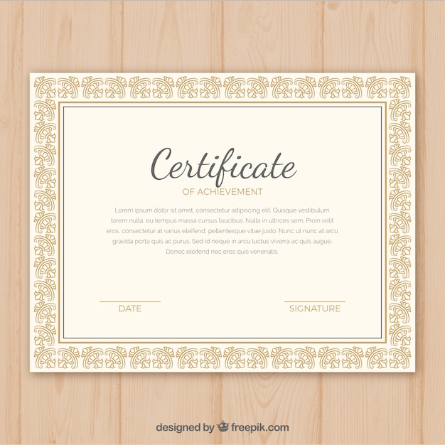 Plantilla de diploma con estilo vintage