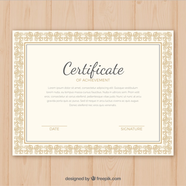 Vector plantilla de diploma con estilo vintage