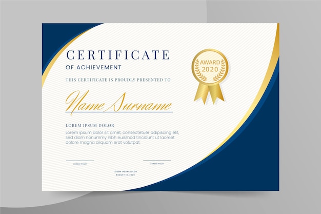 Plantilla de diploma profesional