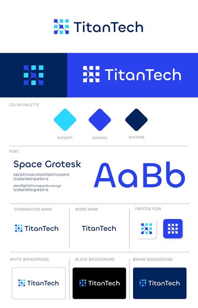 plantilla de directrices para el logotipo de la marca