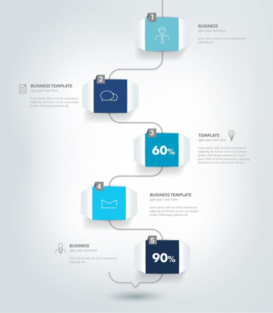 Plantilla de discurso infográfico de línea de tiempo Simplemente diseño vectorial