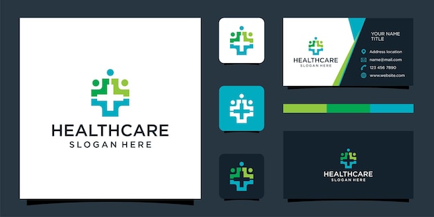 PLANTILLA DE DISEÑO DE LOGOTIPO DE ATENCIÓN MÉDICA PREMIUM