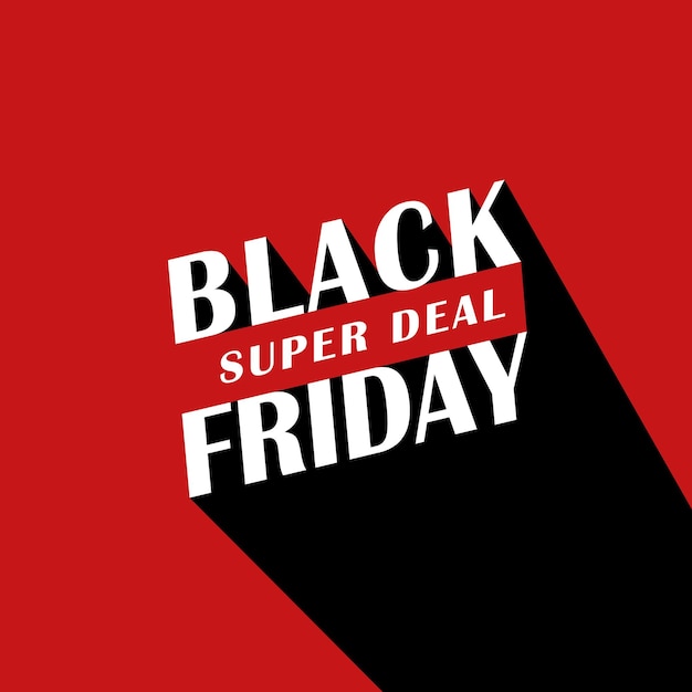 Vector plantilla de diseño 3d de super oferta de viernes negro