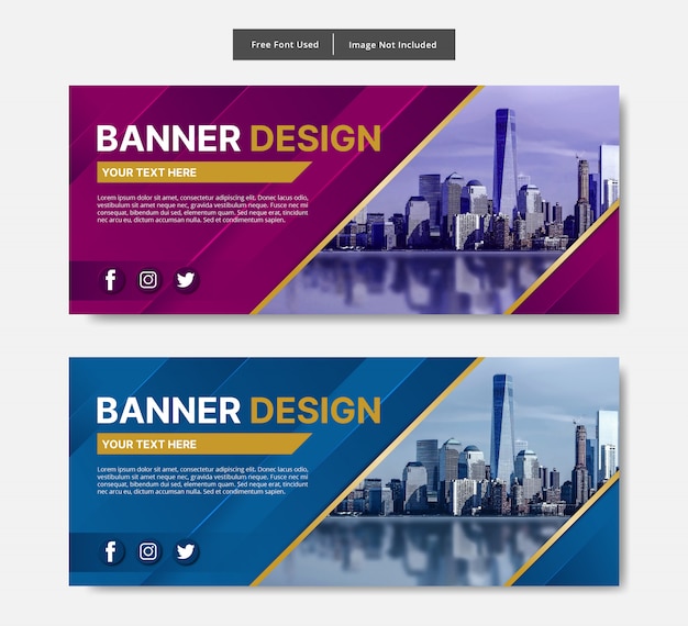 Plantilla de diseño abstracto banner web.