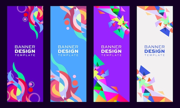 Plantilla de diseño abstracto de banner