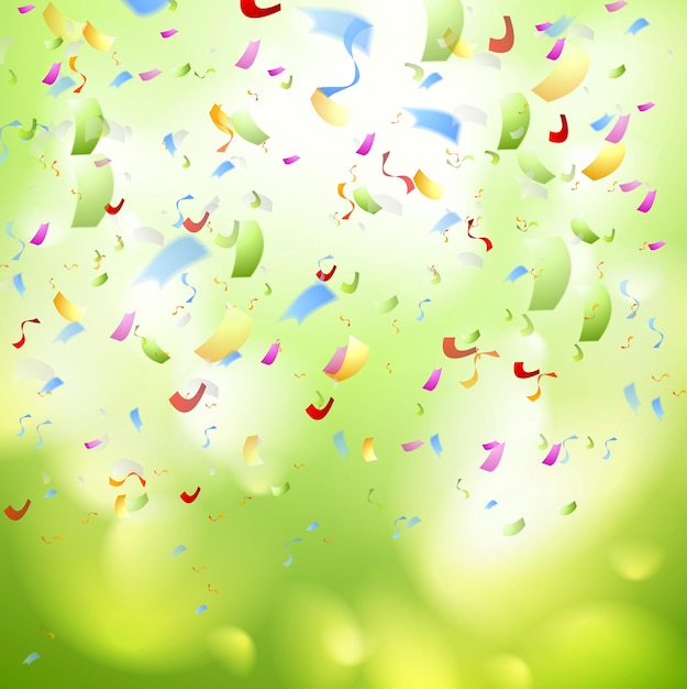Plantilla de diseño abstracto de confeti brillante y brillante Fondo vectorial