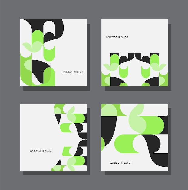 Plantilla de diseño abstracto de tendencias premium