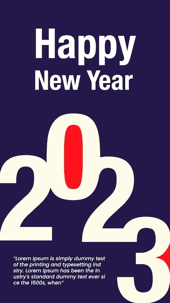 Plantilla de diseño de año nuevo para 2023