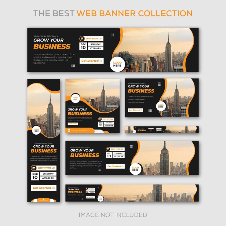 Vector plantilla de diseño de anuncios de google de banners web corporativos