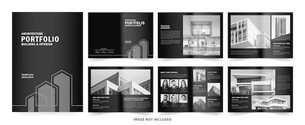 plantilla de diseño de arquitectura o cartera de interiores