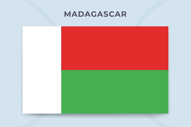 Plantilla de diseño de bandera nacional de madagascar