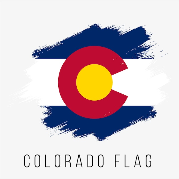 Plantilla de diseño de bandera vectorial de colorado del estado de ee. uu. bandera de colorado para el día de la independencia