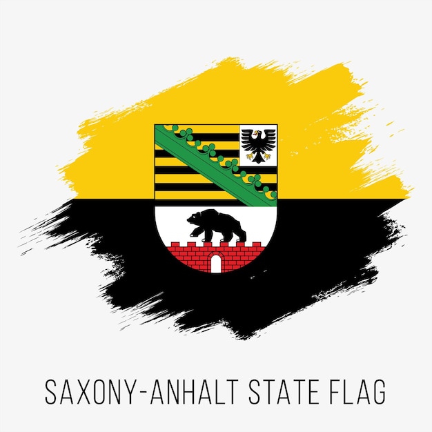 Plantilla de diseño de bandera vectorial de Sajonia-Anhalt del estado de Alemania Bandera de Sajonia-Anhalt para el Día de la Independencia