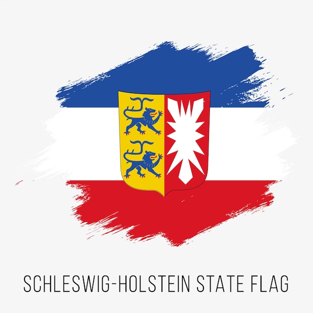 Vector plantilla de diseño de bandera vectorial de schleswigholstein del estado de alemania bandera de schleswigholstein