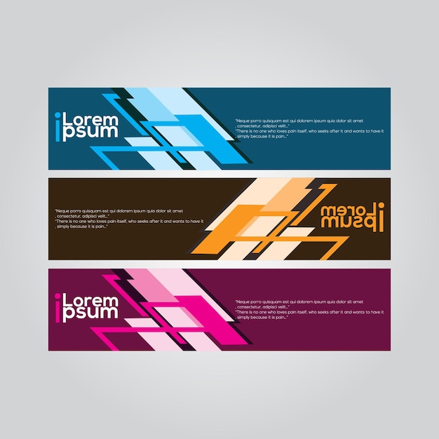 plantilla de diseño de banner abstracto