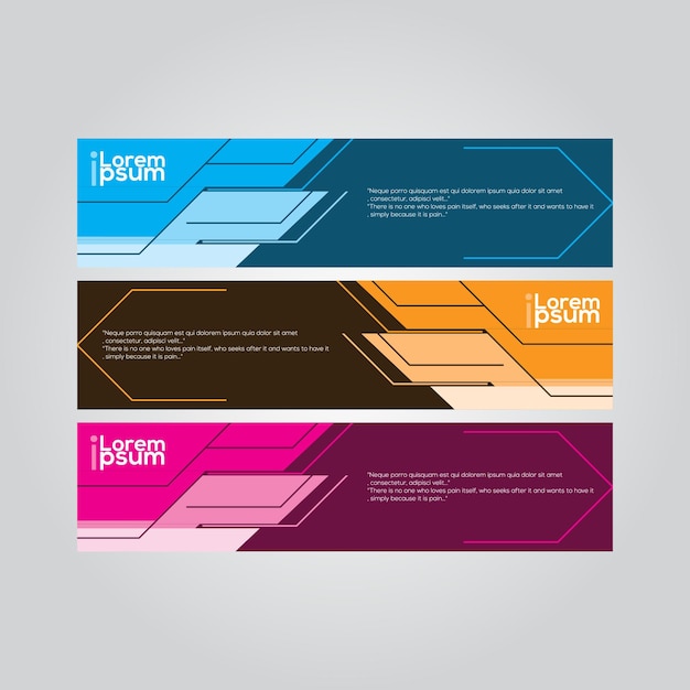 plantilla de diseño de banner abstracto