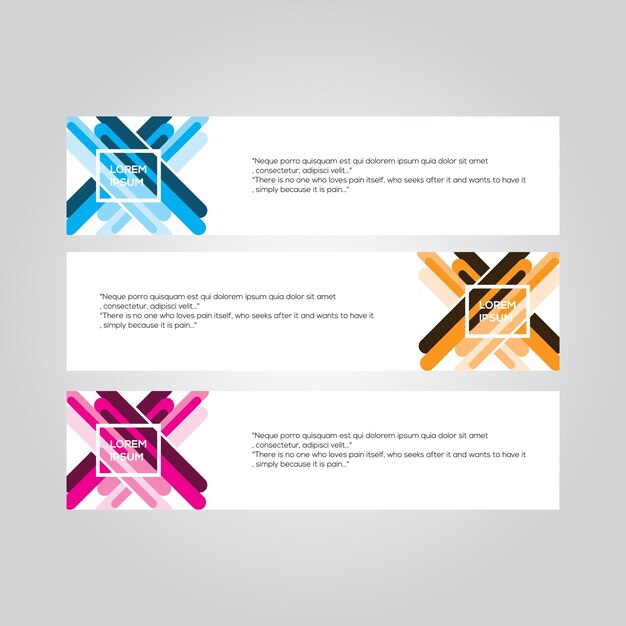 plantilla de diseño de banner abstracto