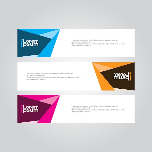 plantilla de diseño de banner abstracto