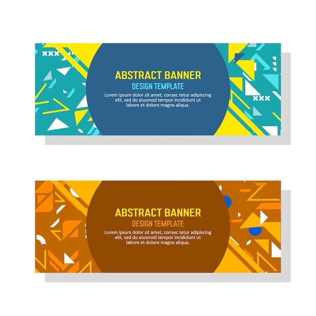 plantilla de diseño de banner abstracto