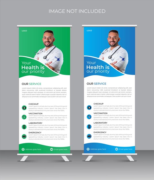 Plantilla de diseño de banner acumulativo médico