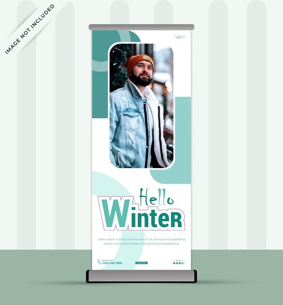 Vector plantilla de diseño de banner acumulativo de moda de invierno moderno vectorial