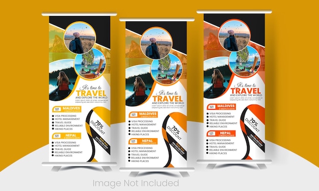 plantilla de diseño de banner de agencia de viajes