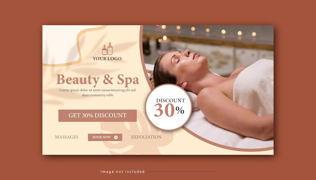 Plantilla de diseño de banner de belleza y spa