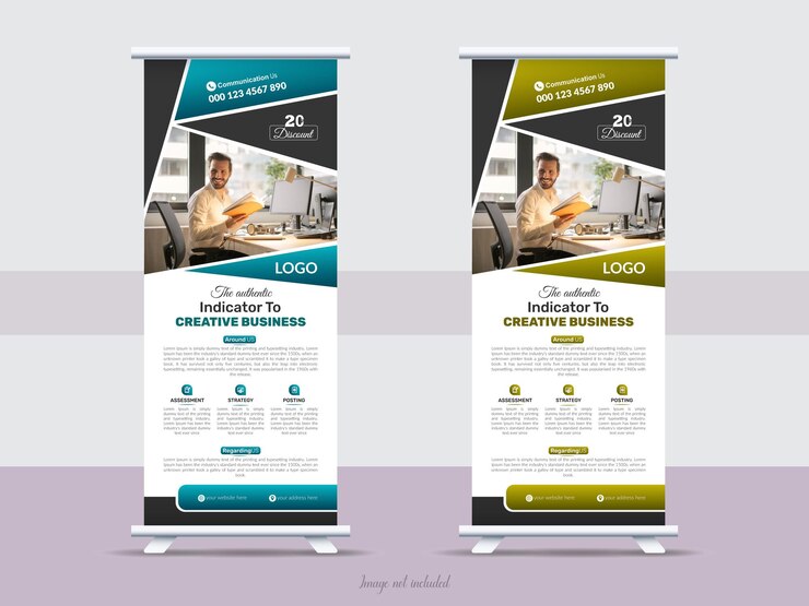 plantilla de diseño de banner colectivo o permanente para empresas