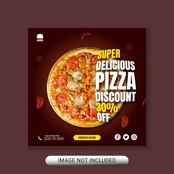 plantilla de diseño de banner de comida rápida para el diseño de publicaciones en redes sociales